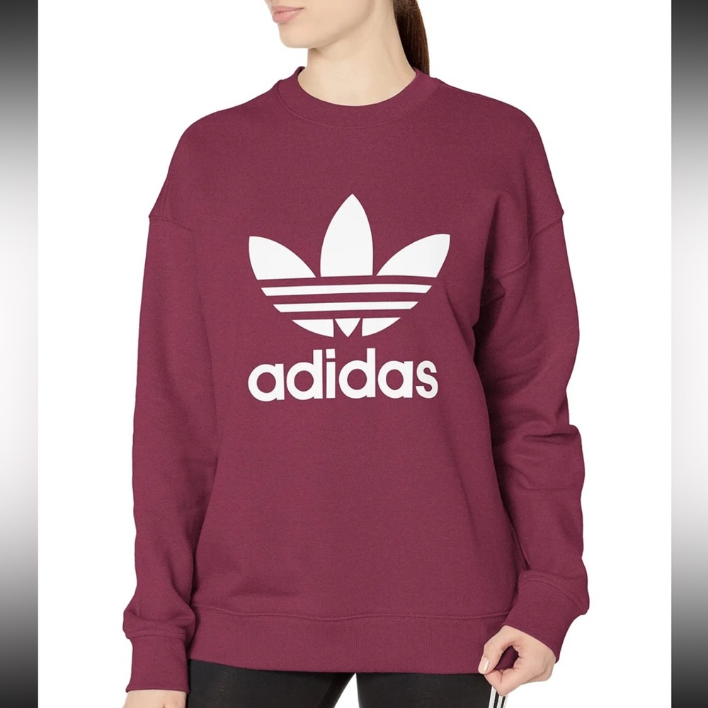 Adidas Classic Crewneck Sweatshirt, Victory Crimson, Size 2X - New with Tags!